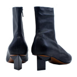 Pietraa Stretch Leather Ankle Boots