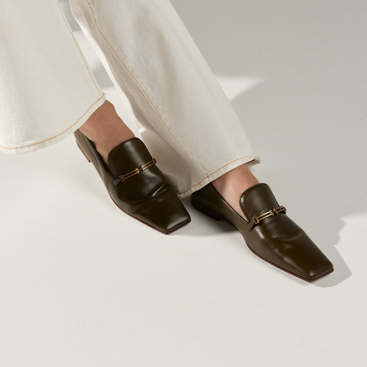 Square Toe Slim Line Loafer
