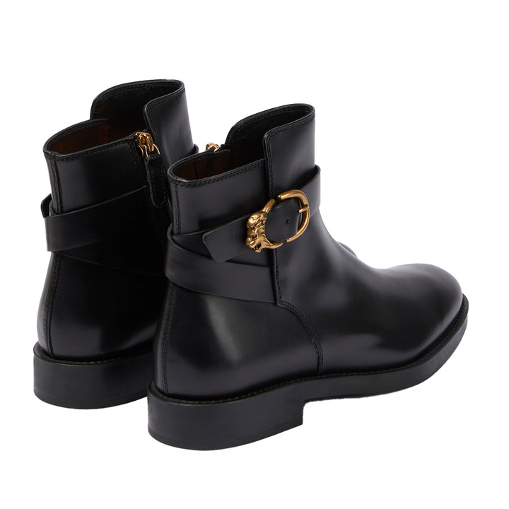 Flat Rubber Sole Ankle Boots
