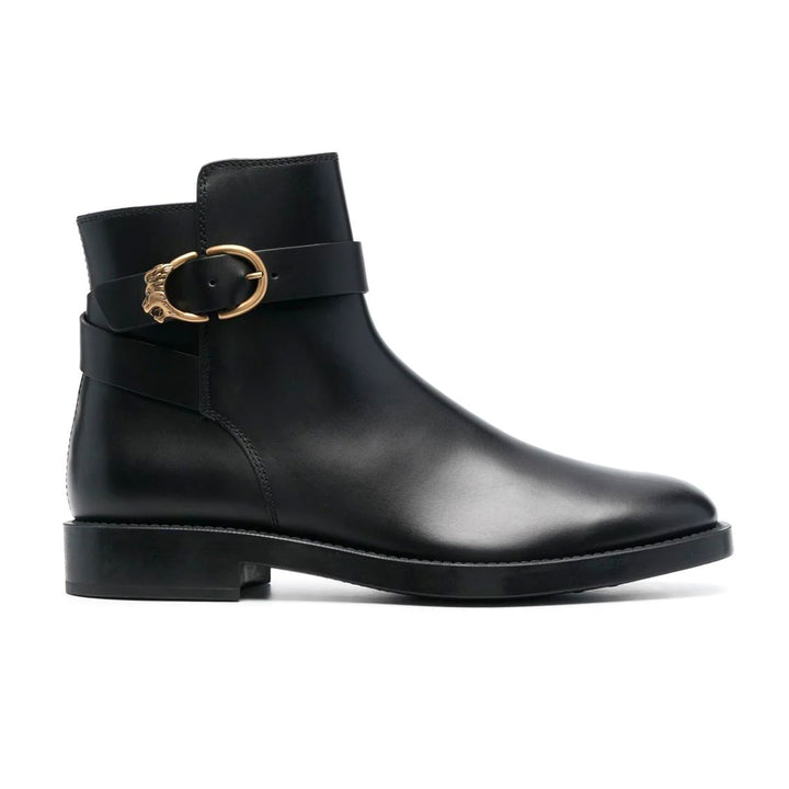 Flat Rubber Sole Ankle Boots