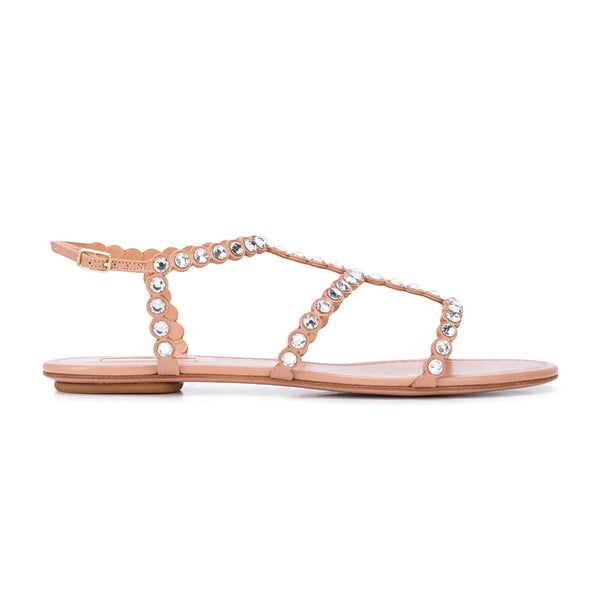 Tequila cyrstal embellished flat sandals