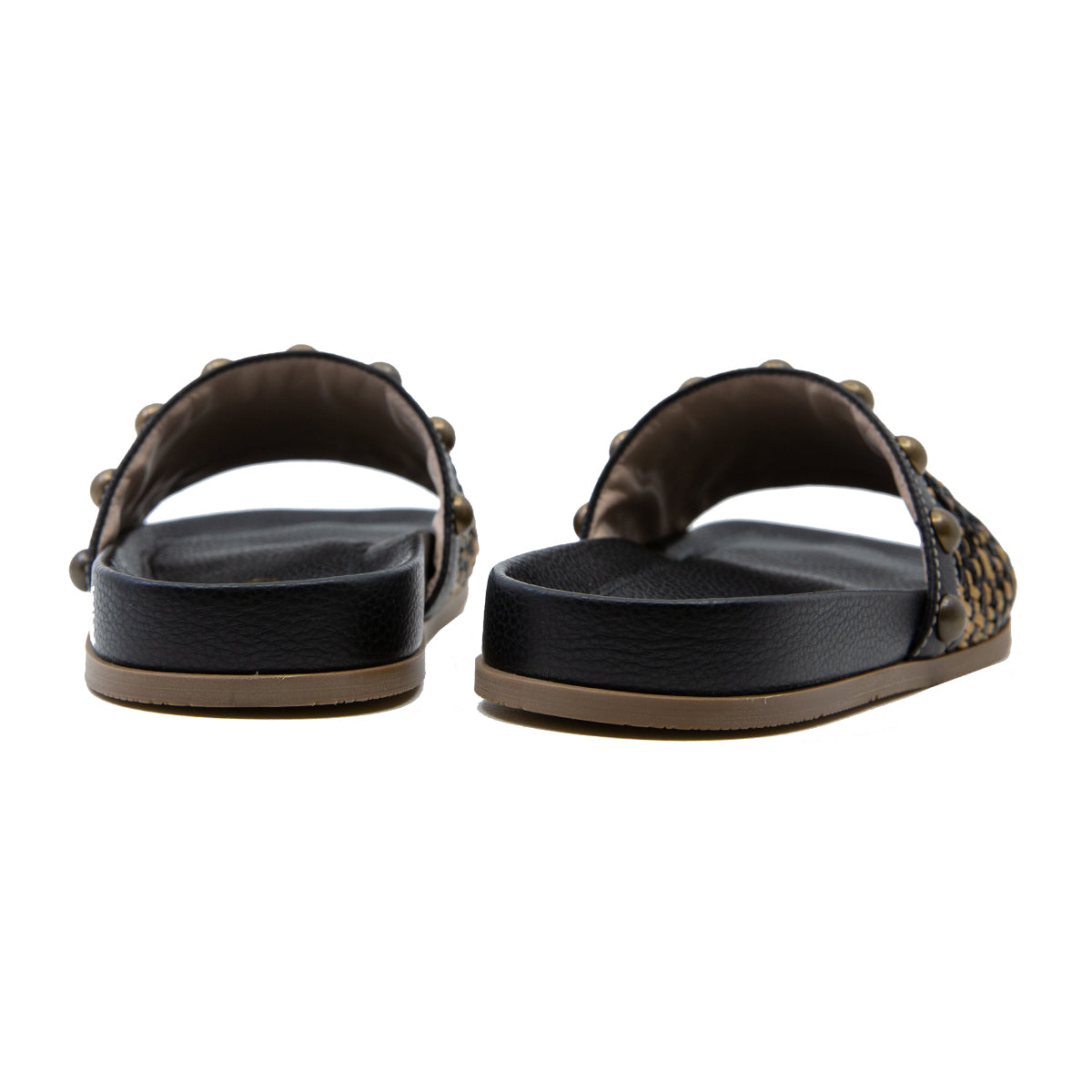 Tiger Print Straw Slides