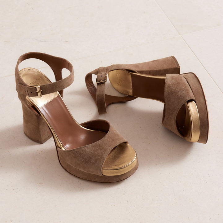 Tinta Two Tone Platform Sandals